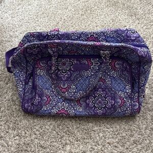 Purple Vera Bradley Weekender Bag